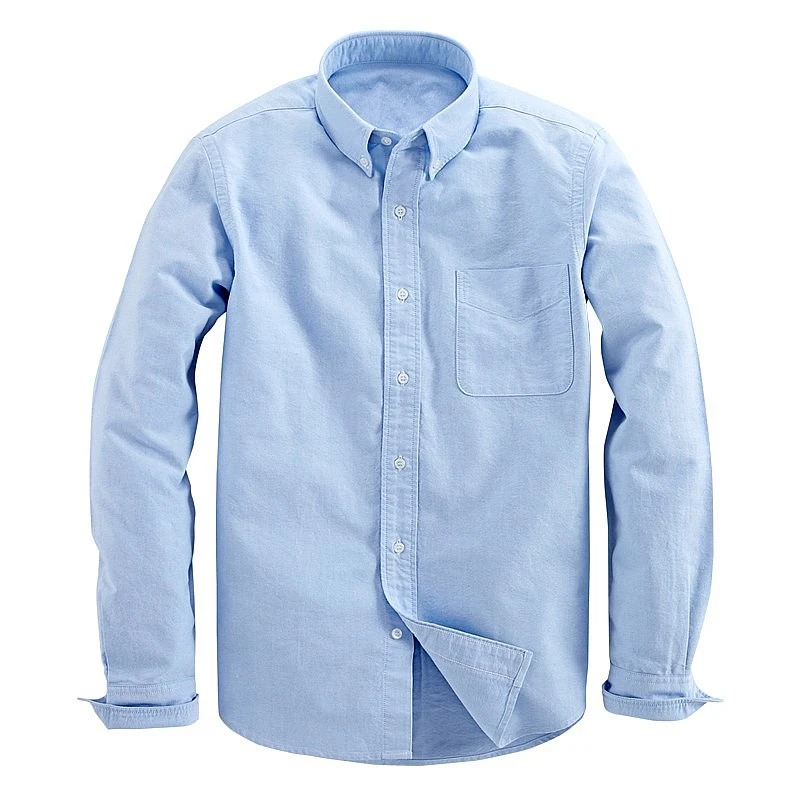 VANCL/凡客诚品【雷总同款】牛津纺全棉长袖衬衣领尖扣 衬衫穿搭