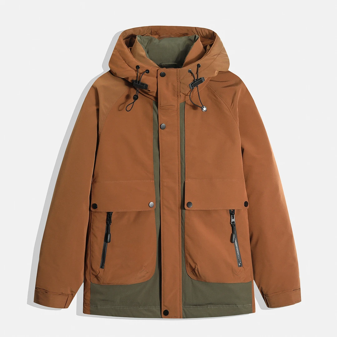 凡客 连帽撞色羽绒服