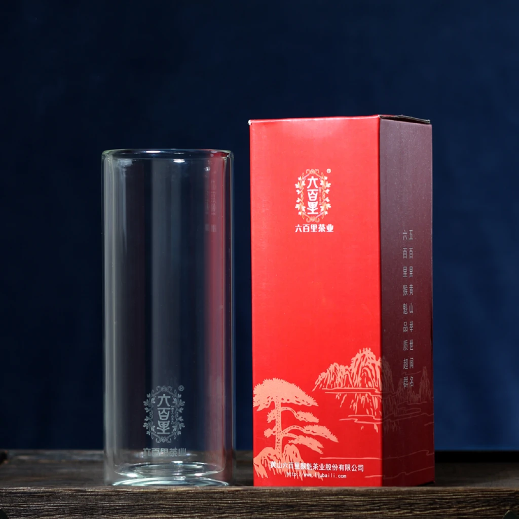 【猴魁专用杯】太平猴魁黄山绿茶专业双层玻璃杯