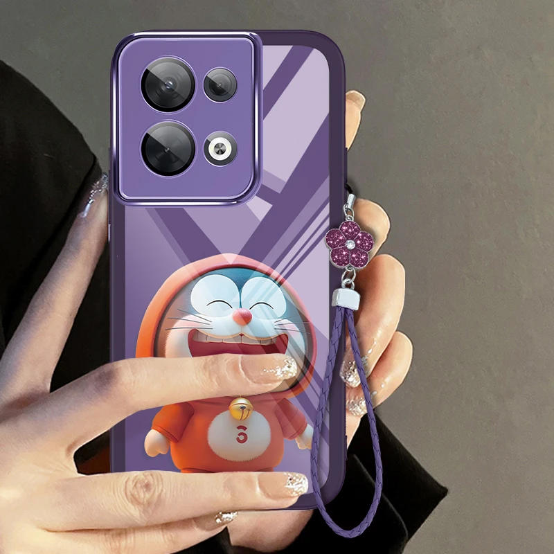 适用于OPPO Reno8哈哈叮当猫手机壳女款网红爆款硅胶全包防摔壳