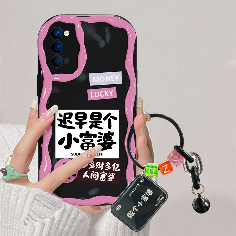 适用于OPPO Reno4多财多亿手机壳女款奶油全包硅胶网红防摔软壳