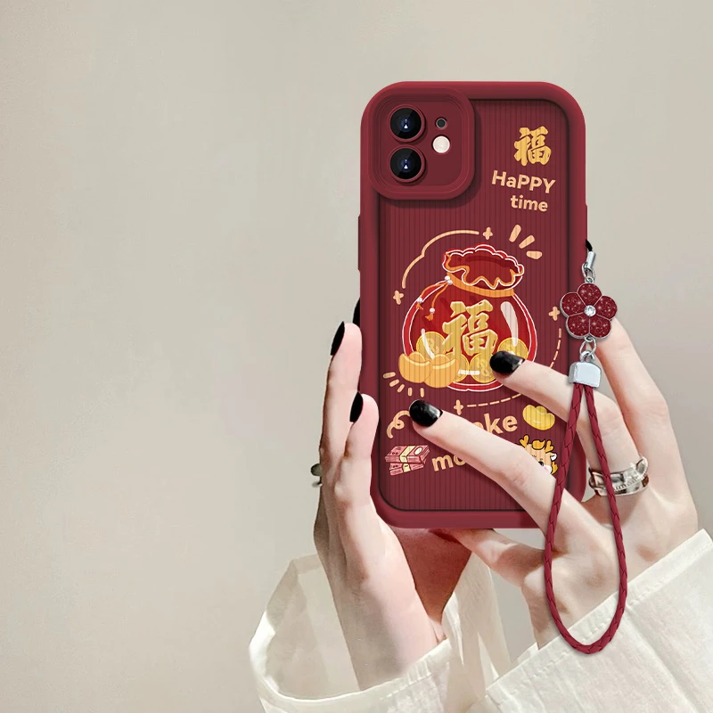 适用于苹果11元宝红袋手机壳iPhone11全包硅胶防摔软壳网红女款