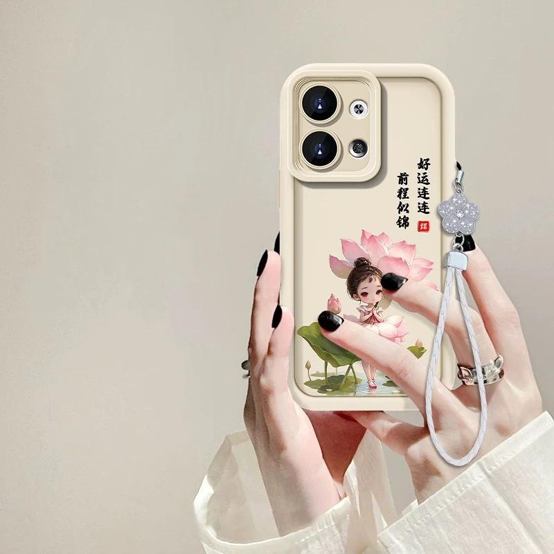 适用于OPPO Reno9好运连连手机壳天眼爆款全包硅胶女款个性防摔壳