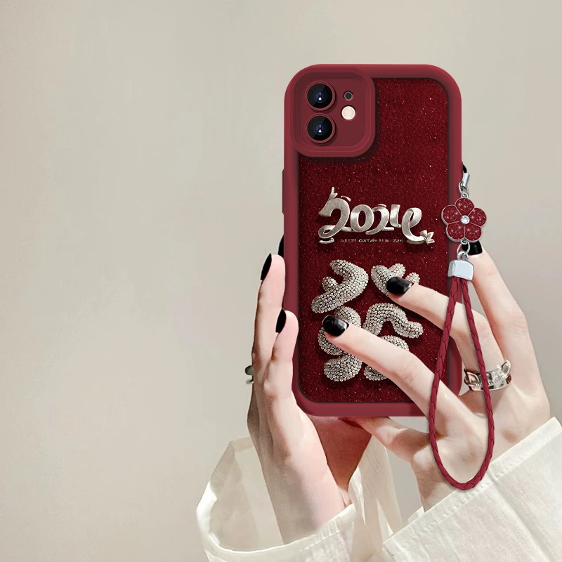 适用于苹果11红底2024发手机壳iPhone11全包硅胶防摔女款个性软壳