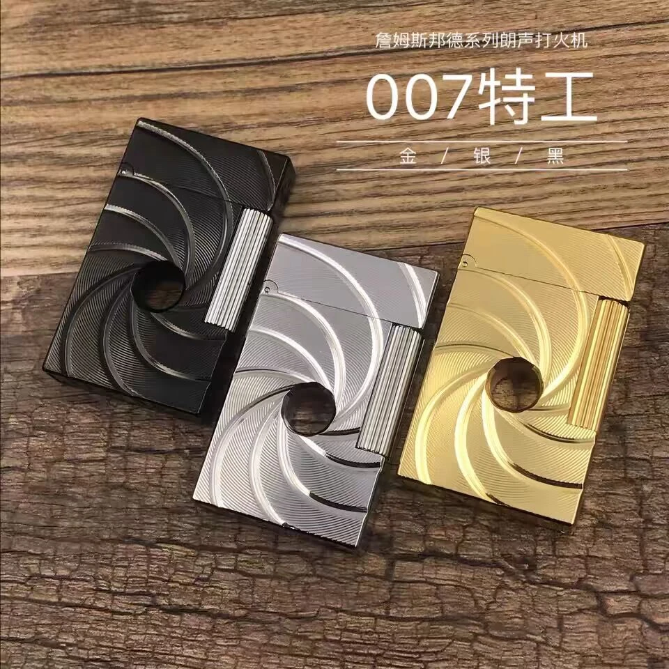 007充气全铜防风侧滑朗声机男士个性礼物耐磨抗造创意正品打火机