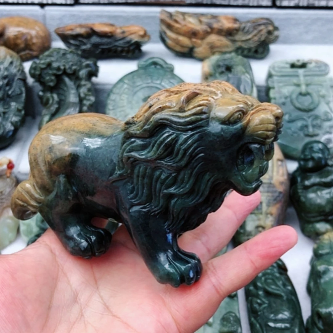 「闪购商品」岫岩河磨玉（透闪石质玉）把件未镶嵌菜***羊