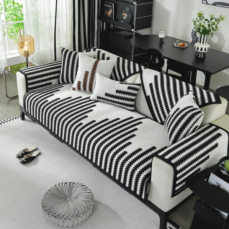 2024高档雪尼尔沙发垫防滑防猫爪可水洗沙发垫贵妃垫加厚耐用