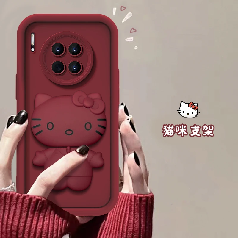 华为Mate30手机壳猫猫支架款网红爆款天眼硅胶全包防摔可爱女款