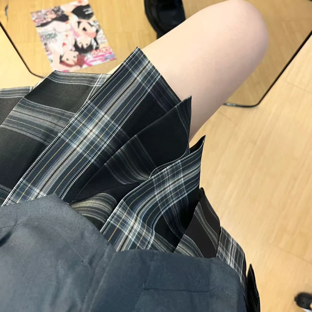 樱武纪原创【黑野松】制服校供jk格裙日系学生学院风显瘦半身裙