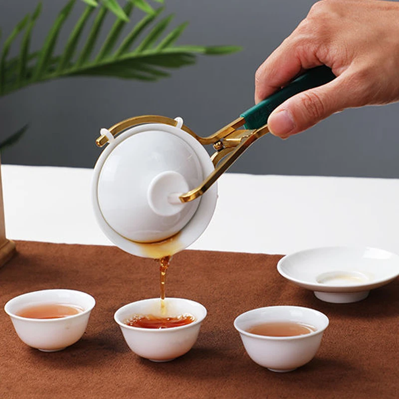 棉小城防烫盖碗夹泡茶神器不锈钢不烫手茶道六君子功夫茶具配件