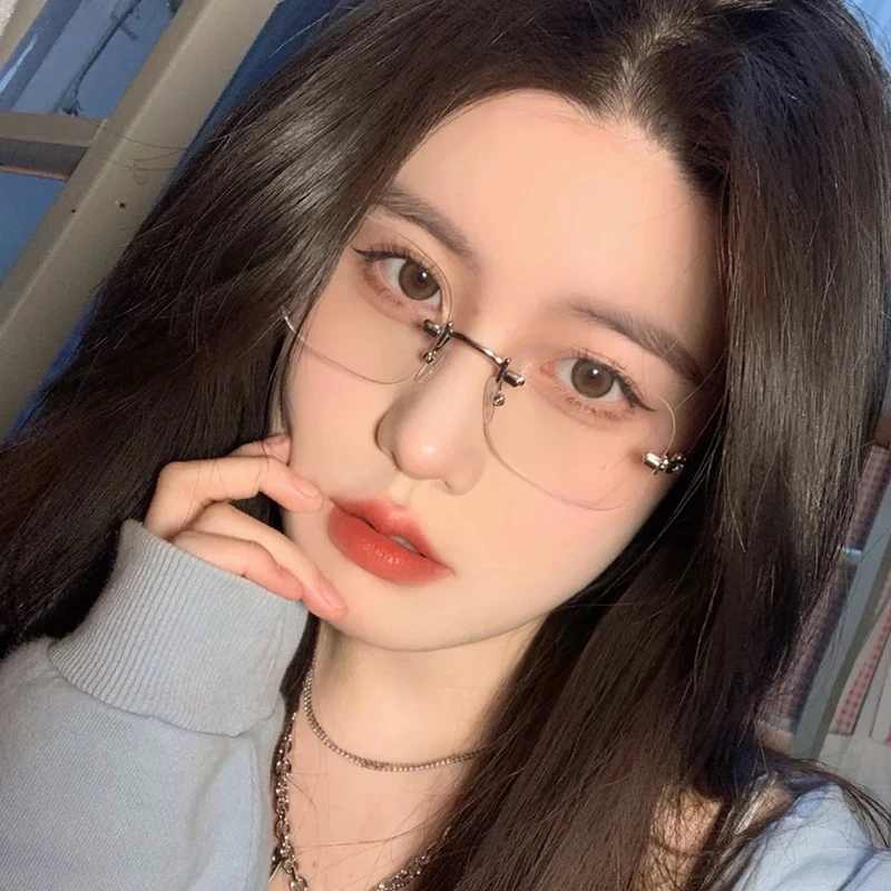 潮流近视眼镜女纯欲有度数大脸显瘦眼睛防蓝光男超轻平光镜无框