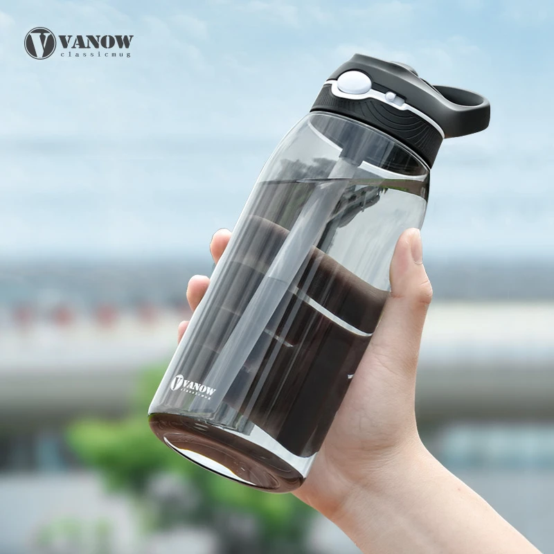 vanow塑料杯超大成人简约大容量防摔大号便携户外运动创意潮流