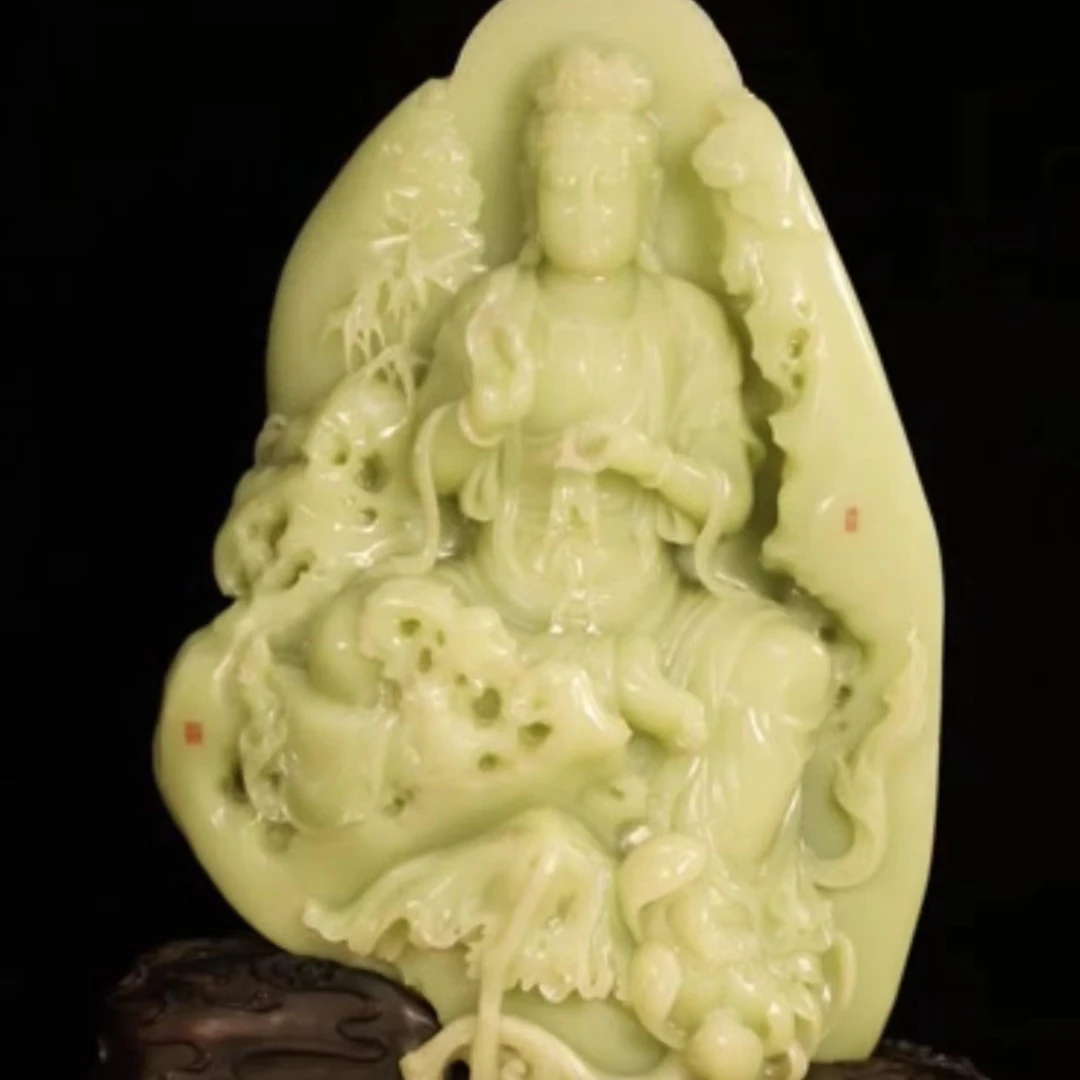 新疆和田玉黄玉 观音SP