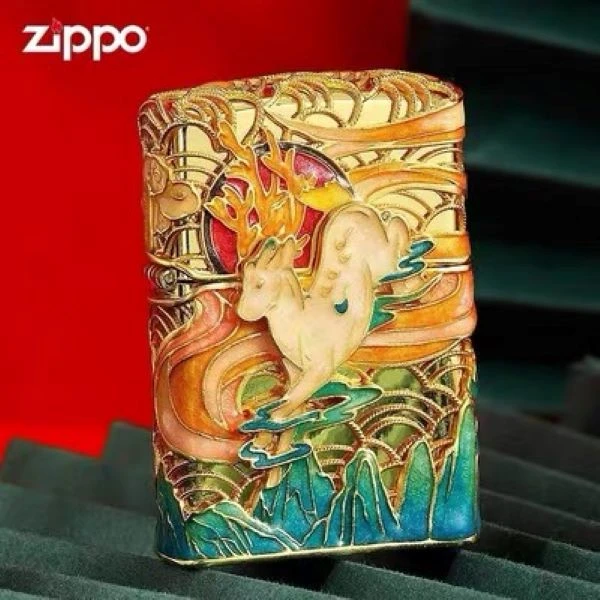 ZIPPO/之宝ZIPPO打火机正品-花丝珐琅彩一鹿有你-夜光限量款-DYJ1