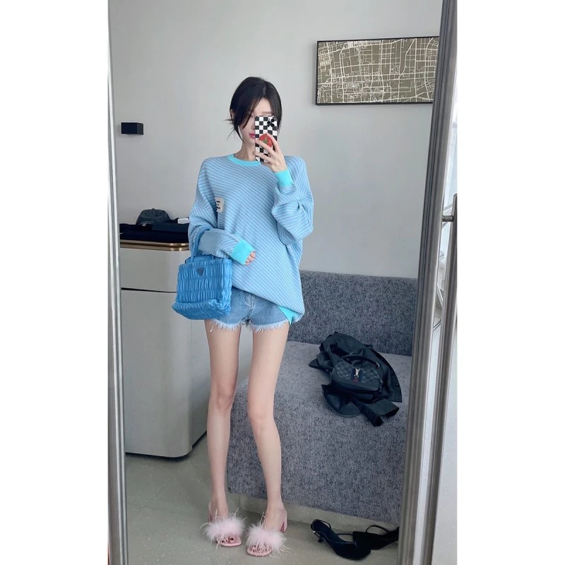 FORNI 青出于蓝 斜条纹毛衣