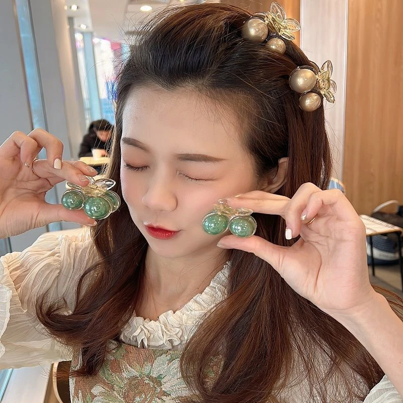 亚克力发饰 小香风迷你春天色樱桃抓夹甜美发夹网红可爱气质ins