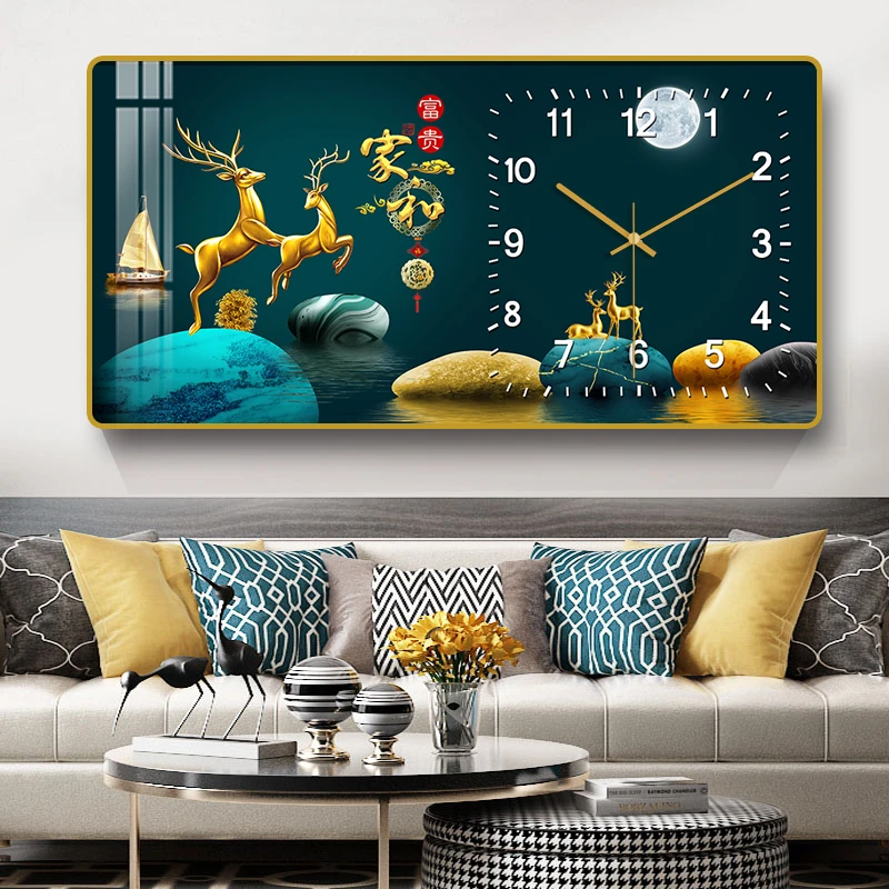 家和富贵挂钟客厅家用时尚静音时钟现代创意挂墙简约挂表石英钟