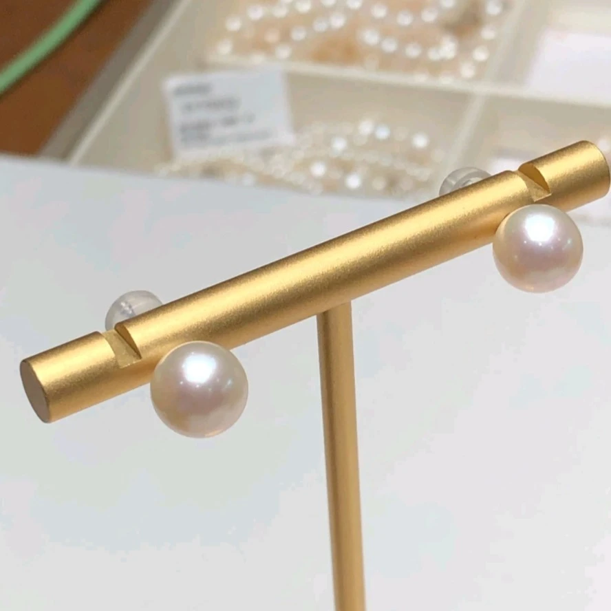 铜合金素款耳饰 铜合金素款耳饰 B02强光无瑕珠耳钉