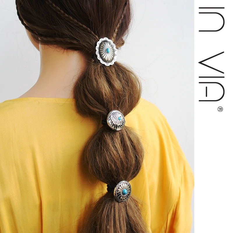 invia/invia 合金发饰 波西米亚头饰发圈头绳绑马尾发绳复古民族