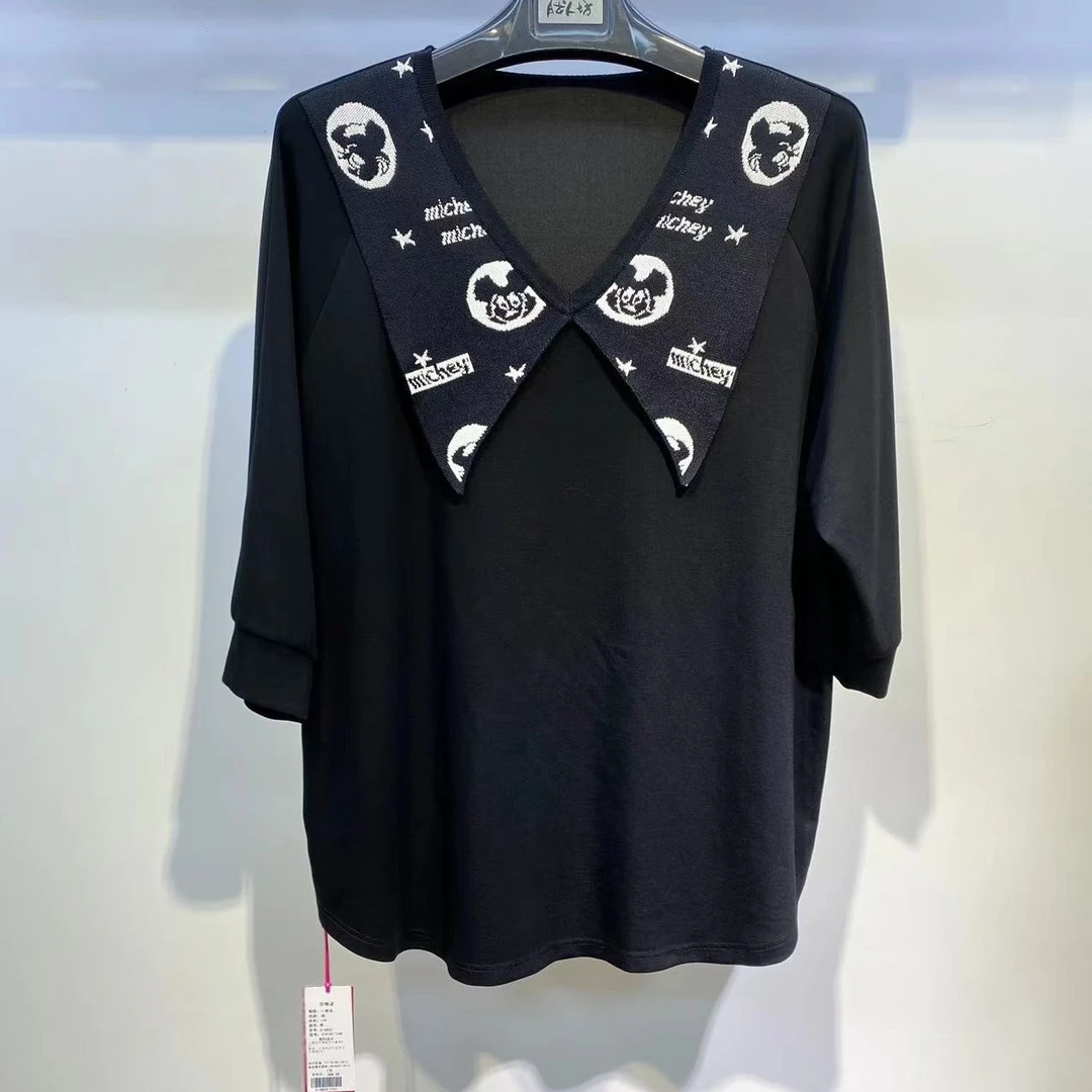 （X0）胖人坊大码女装小衫3803  衣长71