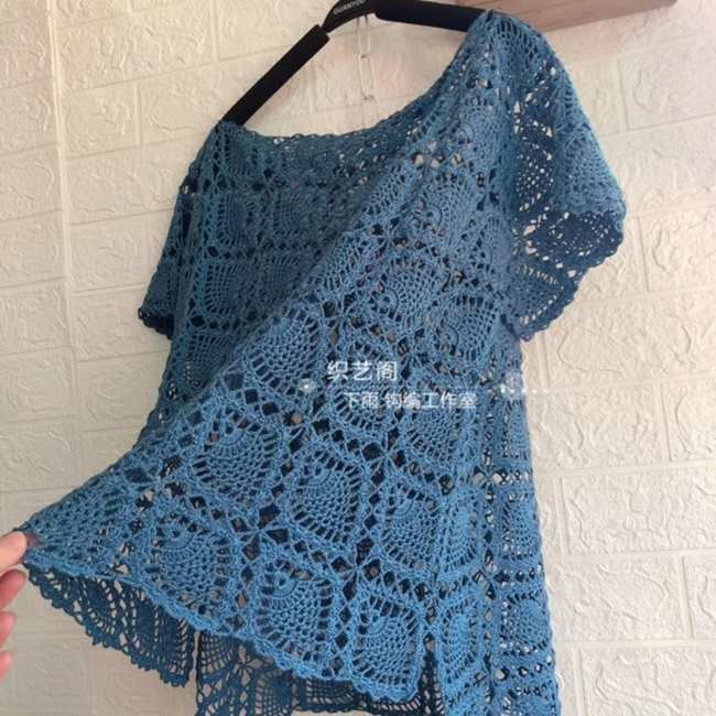 下雨钩编《好多鱼》先钩中心花再一线连 卖线 不含钩针 送视频