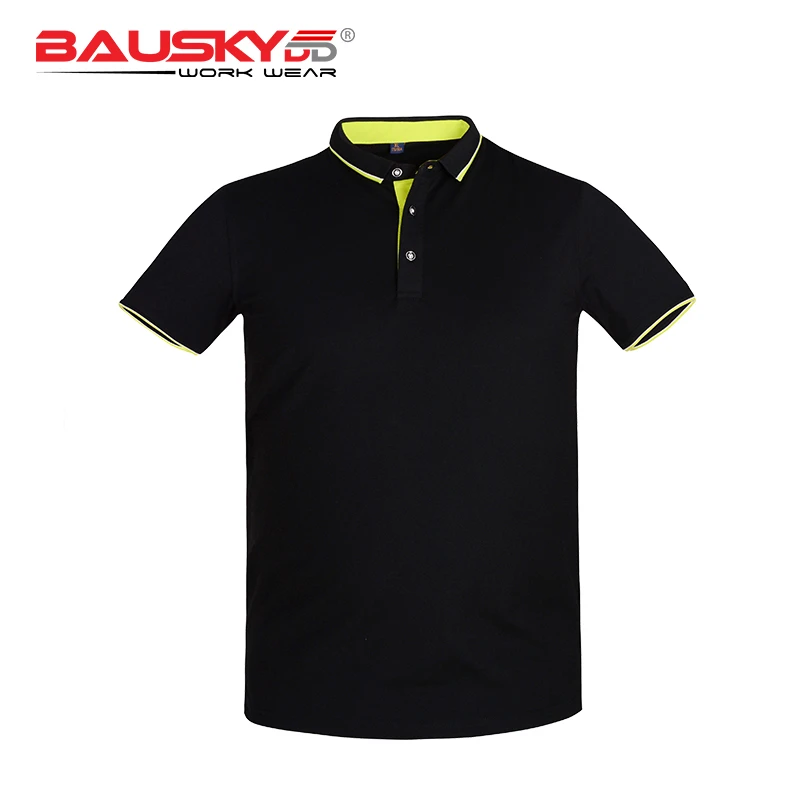 Bauskydd保世基工装商务休闲珠地翻领短袖男装吸汗T恤Polo衫