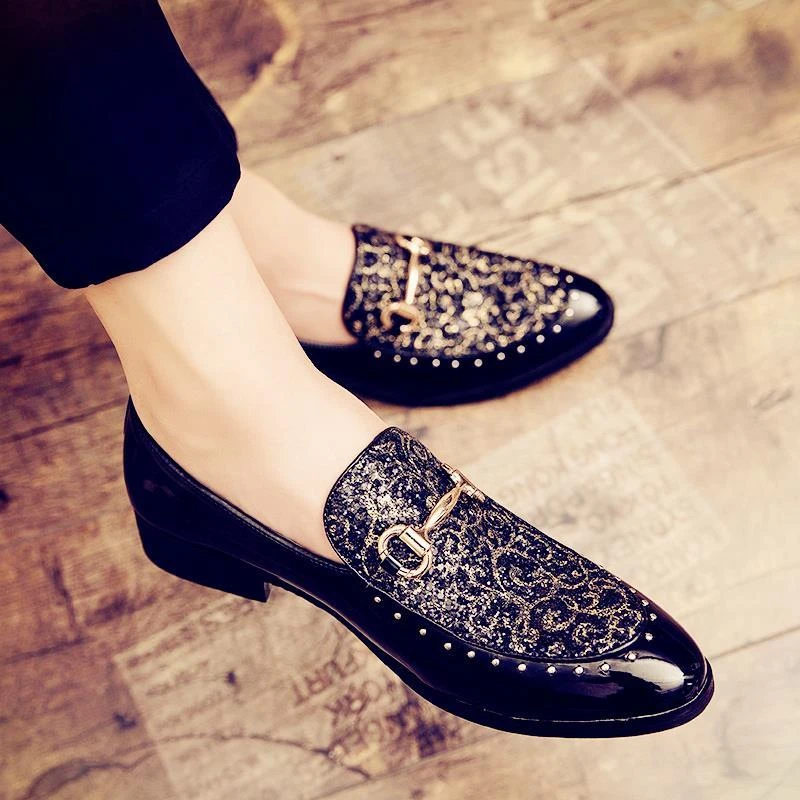 2025新款鞋子男鞋英伦潮流尖头懒人休闲皮鞋百搭男士复古增高潮鞋