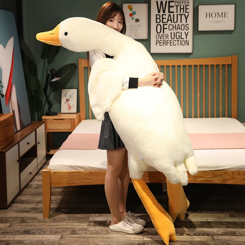 可爱大白鹅抱枕毛绒玩具手工公仔布娃娃睡觉抱枕送男女友生日礼物
