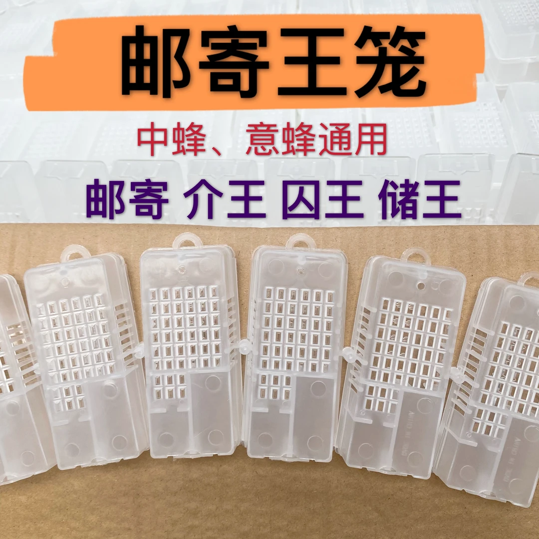 新款蜂王囚王笼多功能王笼邮寄王笼透明塑料蜜蜂囚王介王储王一体