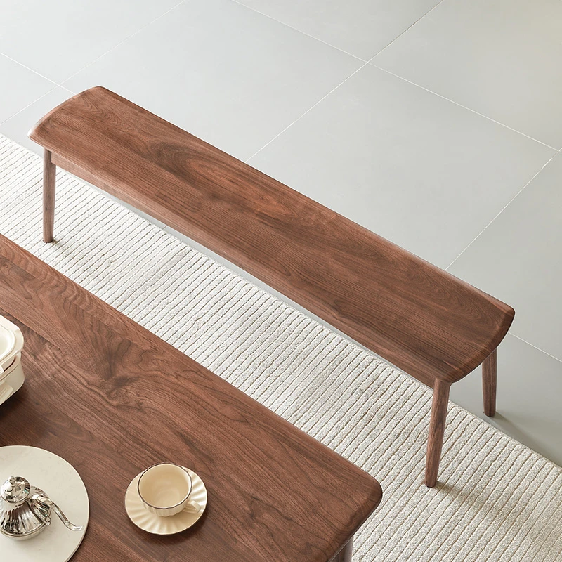长条凳实木餐桌长凳北美黑胡桃木全实木现代简约床尾凳玄关换鞋凳