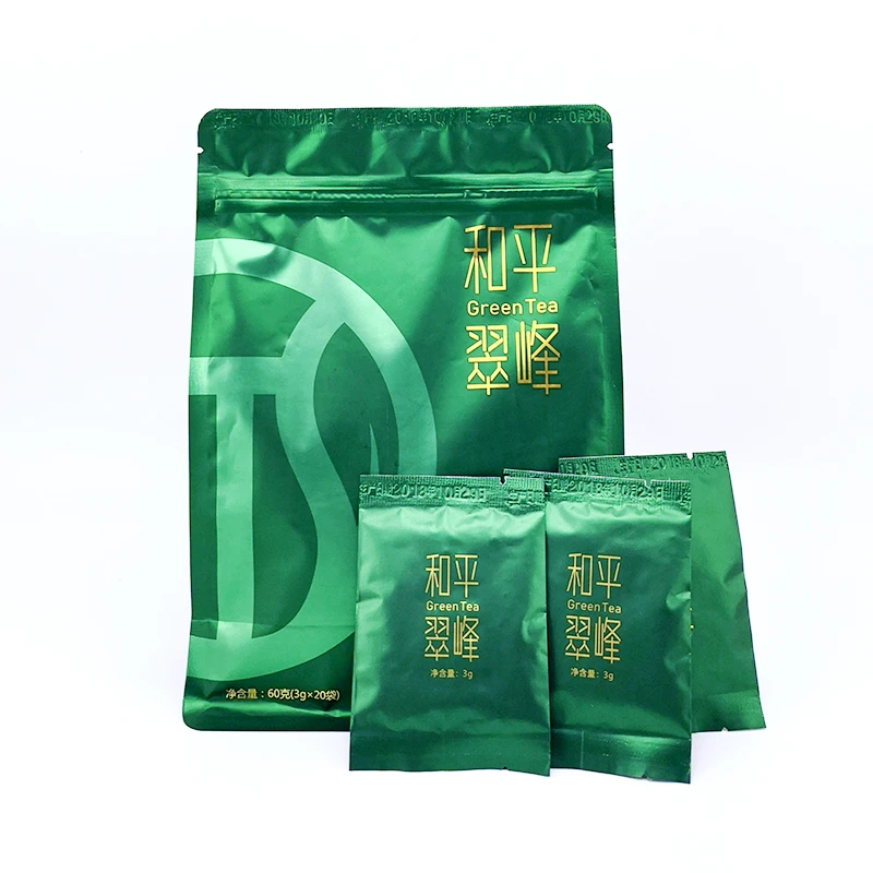 紫阳富硒茶产区一级翠峰绿茶独立便携3克小袋60克茶厂茶汤鲜嫩