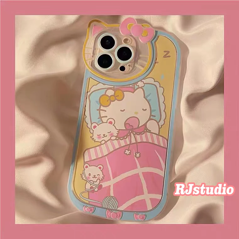 【苹果】可爱睡觉KT猫iPhone13手机壳11女12promax软xr套7/8plus