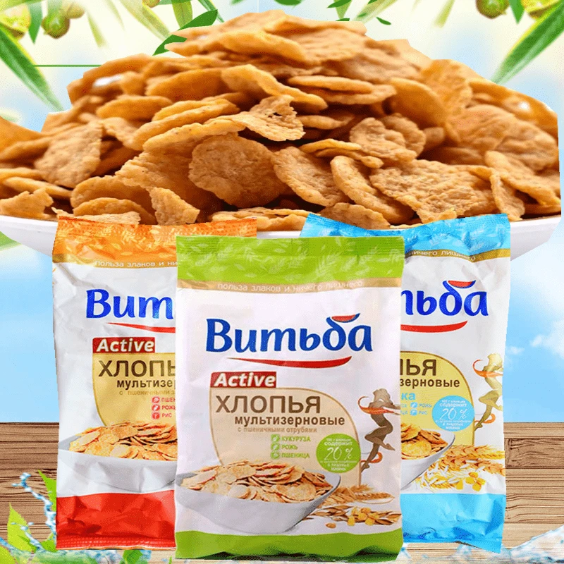 白俄罗斯进口维奇卡牌混合型麦片（4合1）早餐食品每袋250克x3包
