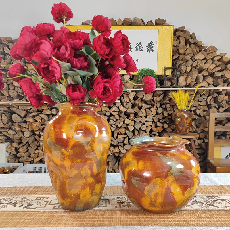 景德镇手工柴烧花瓶柴烧4号