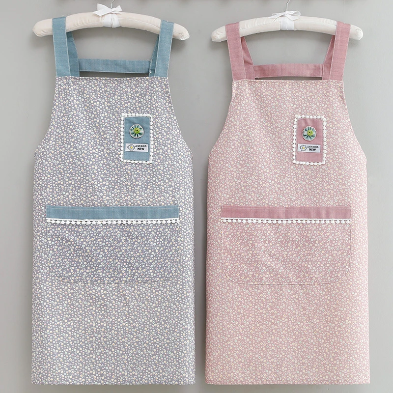 生活匠帆布围裙家用厨房做饭洋气时尚工作服女防油防污新款围腰