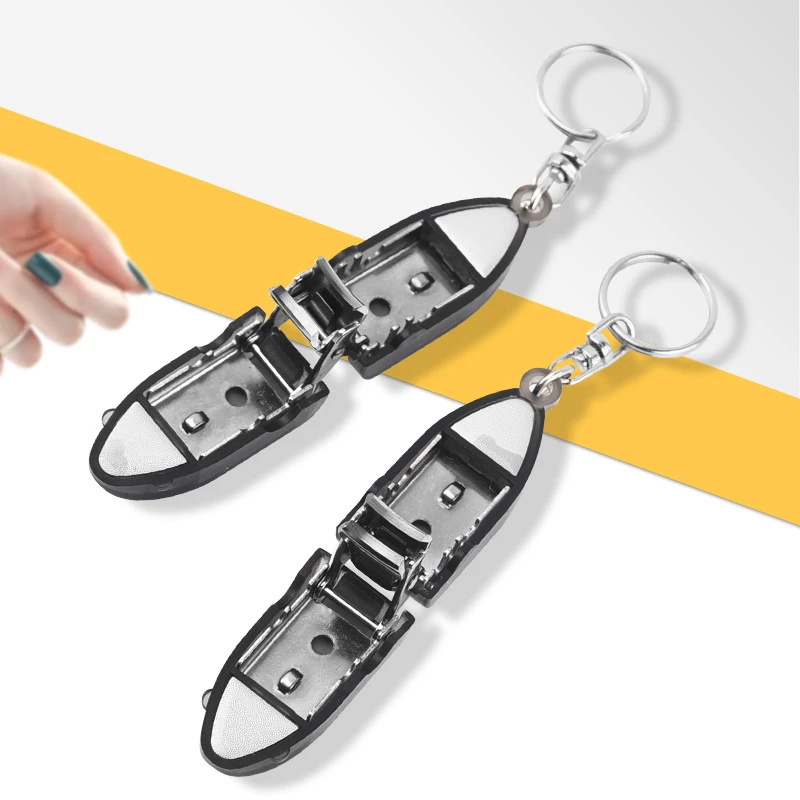 【顺轩】迷你折叠指甲刀不锈钢翻转便携指甲剪钥匙挂件