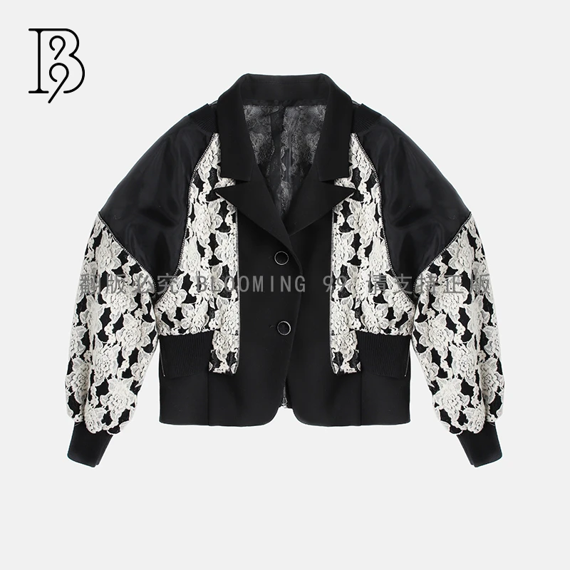 【B99官方旗舰店】女装短款印花设计感设计感时尚外套DJWCS25600