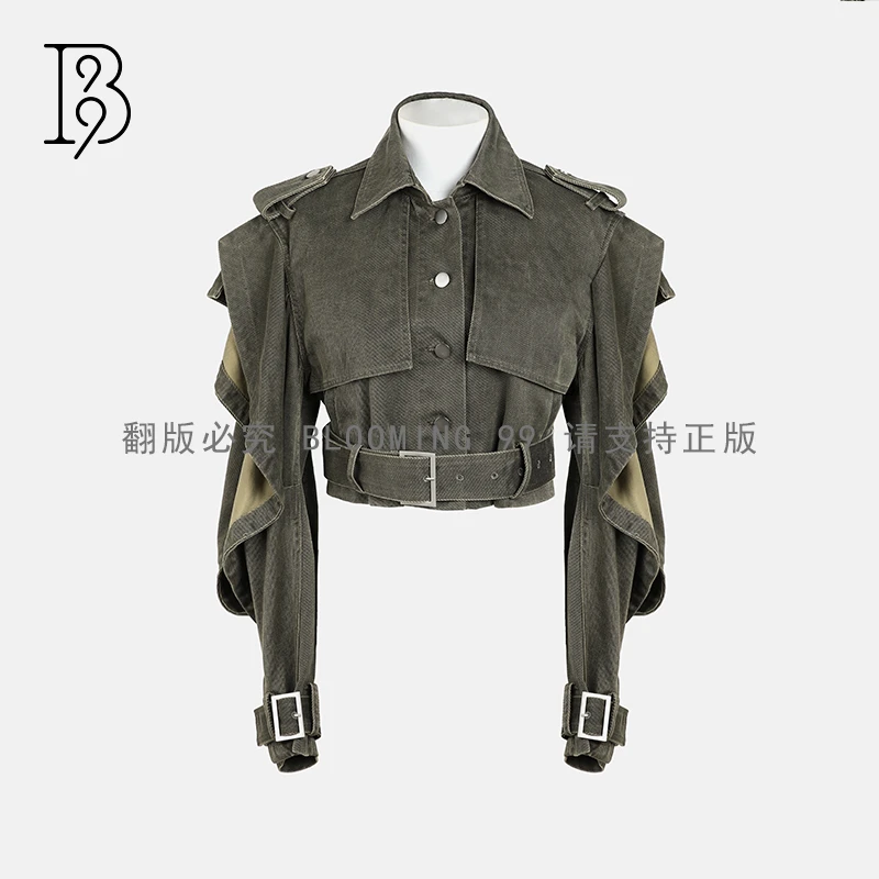 【B99短款复古欧美官方旗舰店】女士时尚休闲夹克外套DJWCS25628