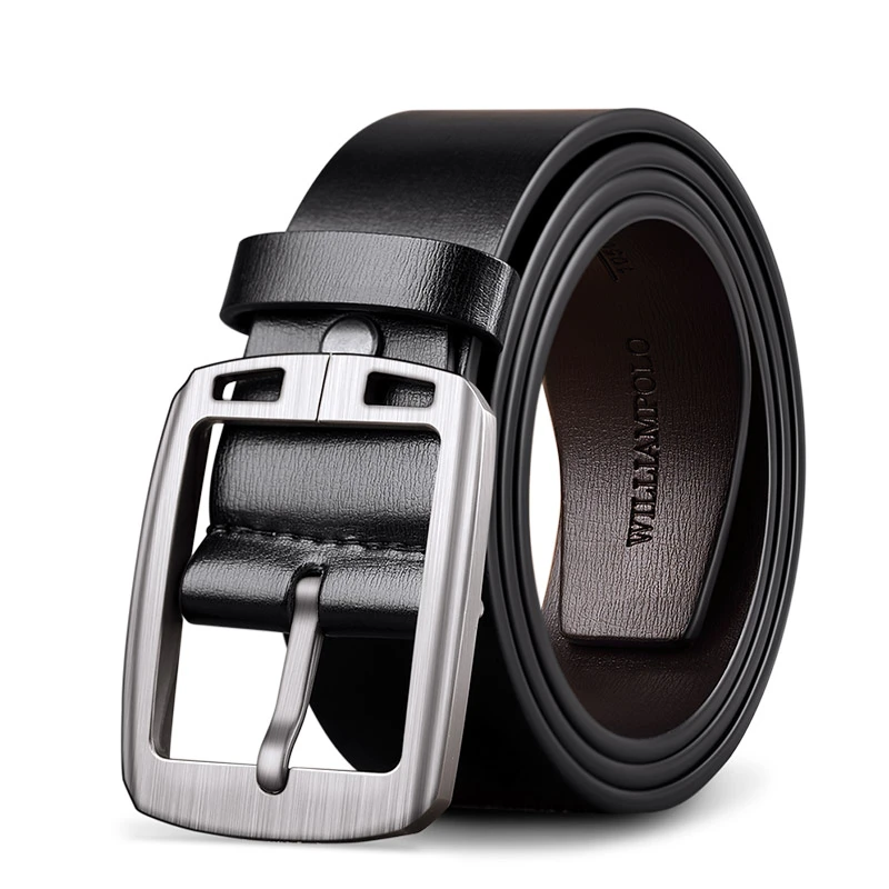 保罗正品男士腰带个性青春活力四射款经典回形针扣纯牛皮裤带皮带