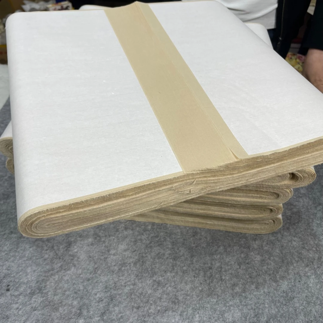 【四尺对开仿古半生熟毛边】34*138厘米100张