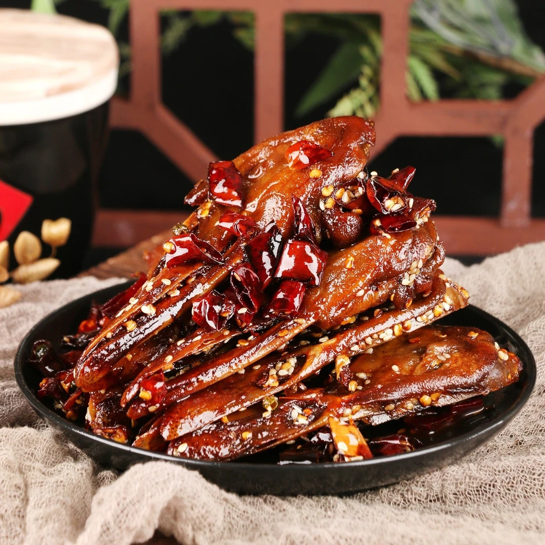 重庆开州特产香酥鸭头干煸鸭脑壳网红零食49g/袋