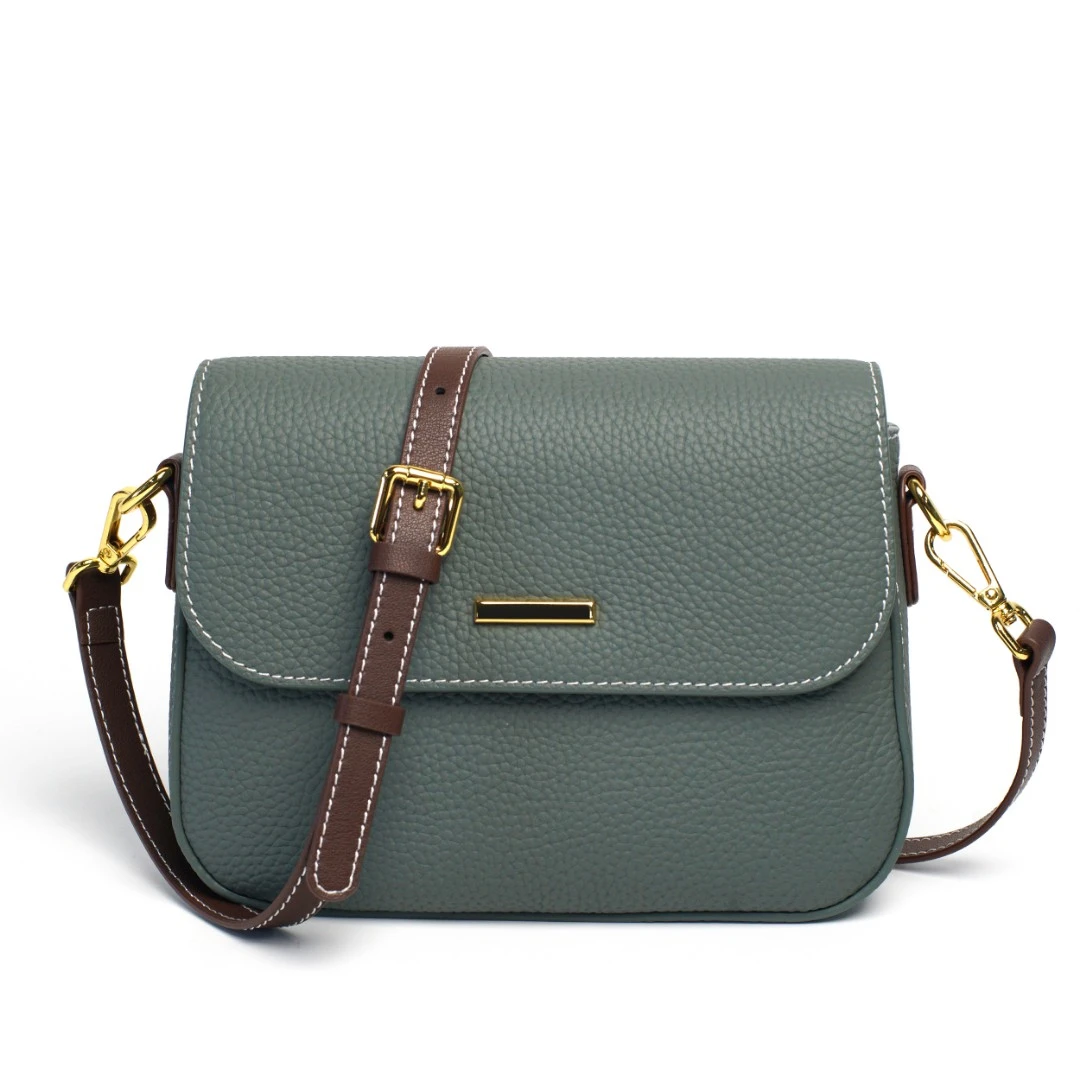 头层牛皮豆腐小方包单肩斜挎包双肩带豆腐包时尚百搭女士多层软面