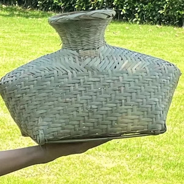 纯竹编手工鱼篓巴篓轻便美观好用,可装鳝鱼鲫鱼鲤鱼家用装饰商场