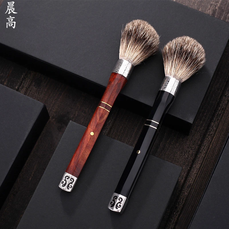晨高大马士革养壶笔 不易掉毛茶笔茶刷 功夫茶具茶道零配件六君子