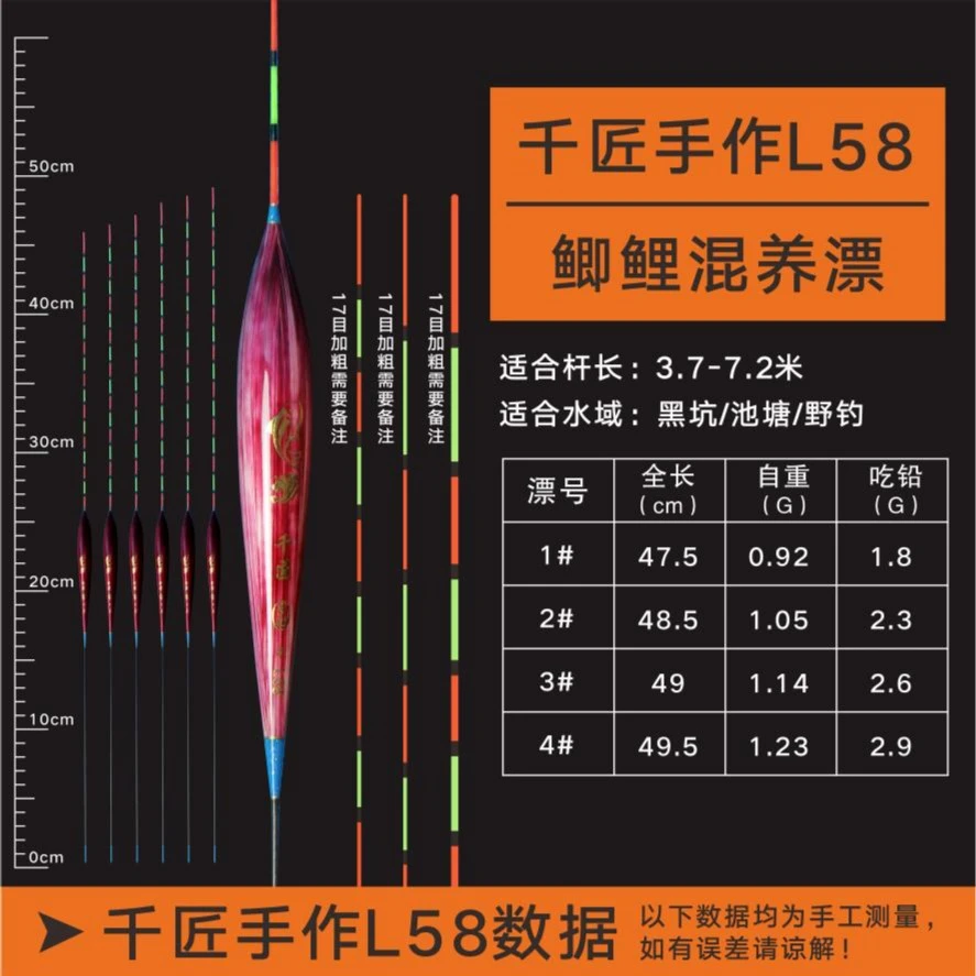 手工芦苇漂渔具用品钓鱼装备户外垂钓大物调漂L58