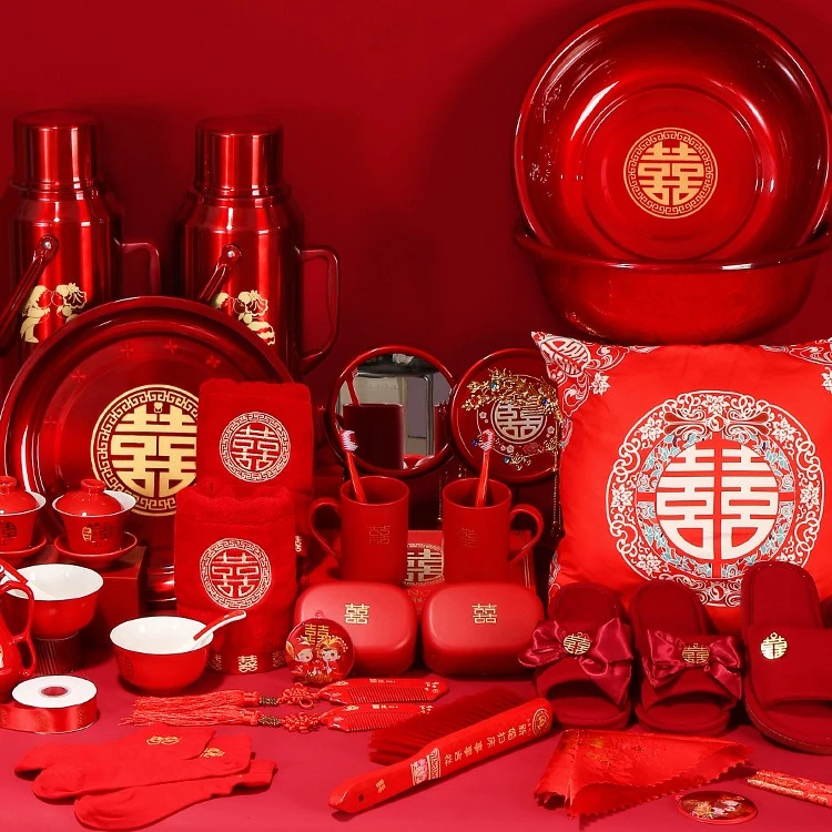 【2024】高品质女方中式陪嫁套装礼盒国潮加厚浪漫婚庆用品结婚必备