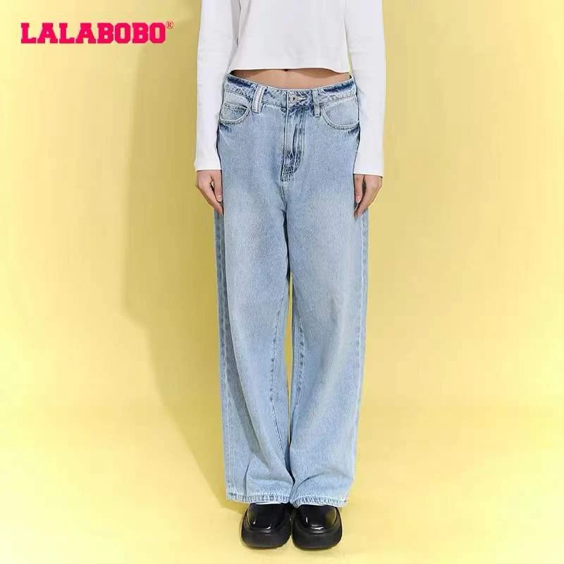 郑州LALABOBO闪光少女阔腿牛仔长裤女|L21D-WXZC39