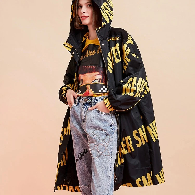 杭州（微瑕不退不换）LABO女士机能连帽收腰单风衣L20A-WSDW12