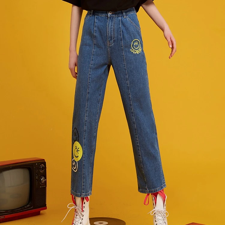 郑州（不退不换）LALABOBO春秋新款显瘦牛仔裤女L21E-WXZC15