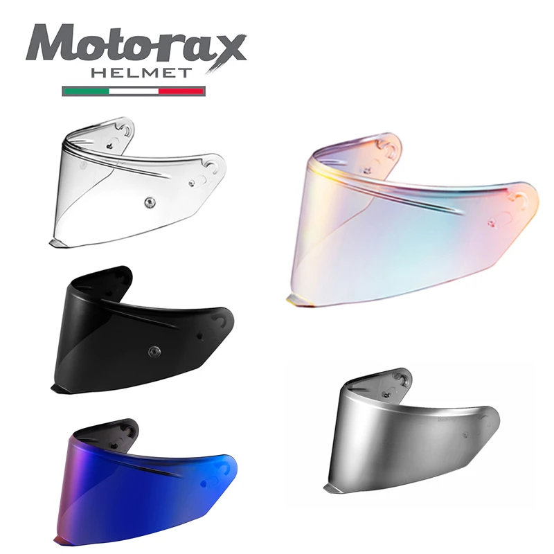 MOTORAX摩雷士R50S专用竞技扣镜片风镜全盔配件电镀银原厂内衬